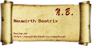 Neuwirth Beatrix névjegykártya